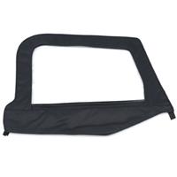 97-06 WRANGLER (TJ) SOFT TOP - DOOR SKIN W/ FRAME - PASSENGER SIDE - BLACK DIAMOND