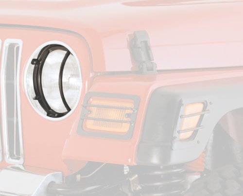 97-06 WRANGLER (TJ/LJ) EURO HEAD LIGHT GUARDS - BLACK - 2 PIECE