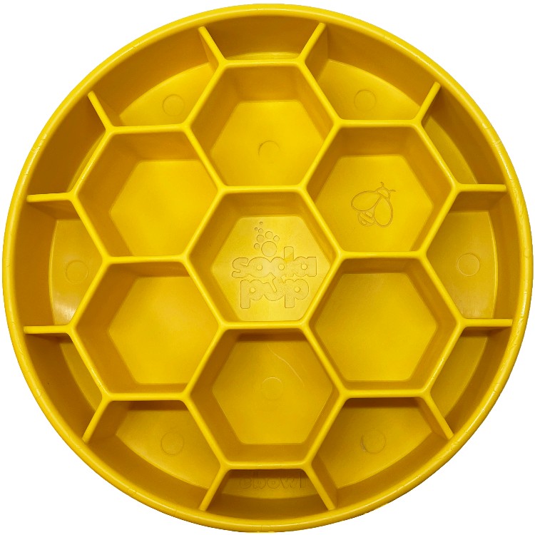 Honeycomb Design eBowl Enrichment Slow Feeder Bowl for Dogs