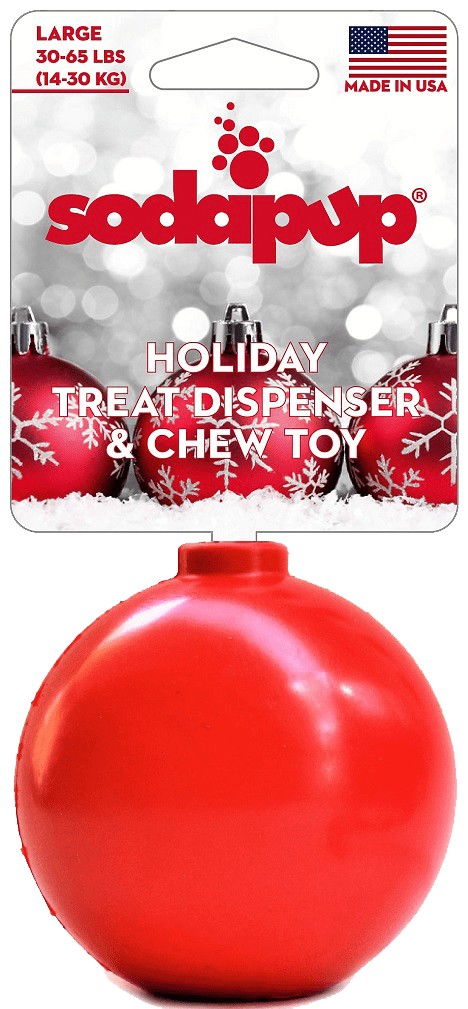 SP Christmas Ornament Durable Rubber Chew Toy & Treat Dispenser