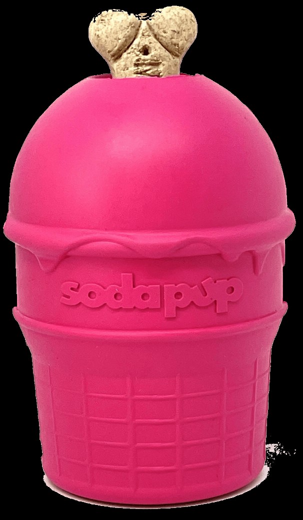 SP Ice Cream Cone Durable Rubber Chew Toy and Treat Dispenser