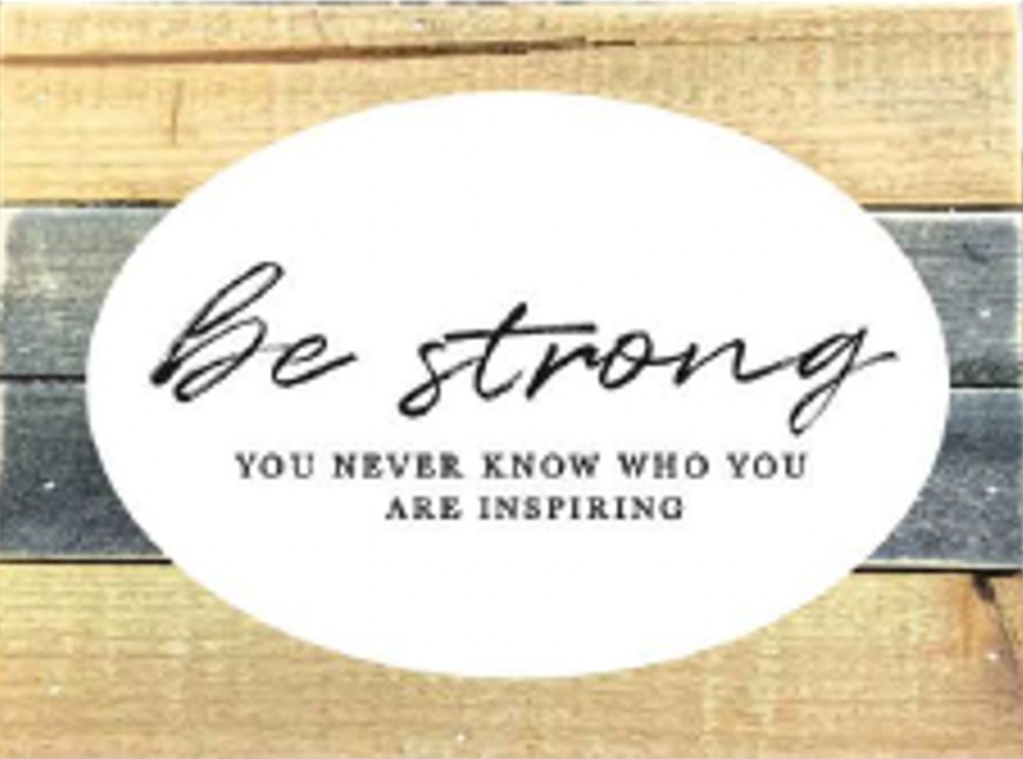 Be strong you never know who you are ins... Wall Sign