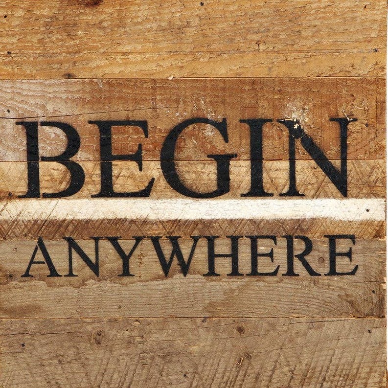 begin anywhere... Wall Sign