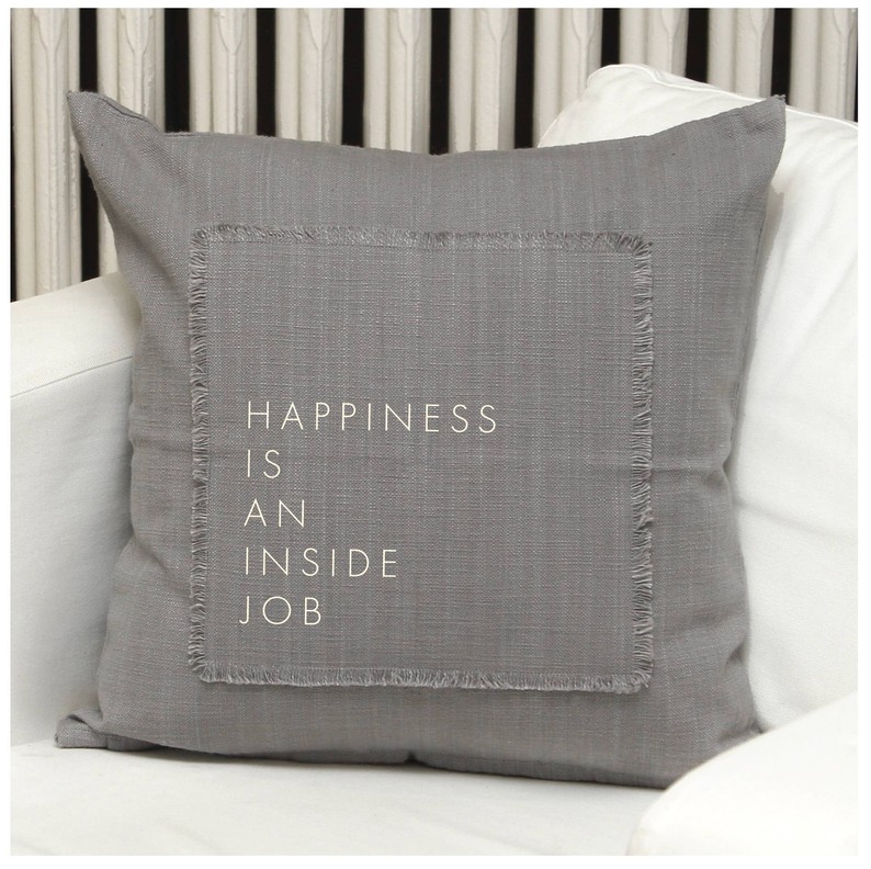 Happiness is an inside job Pillow Cover