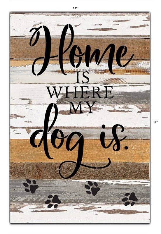 Home is where my dog is... Wall Sign