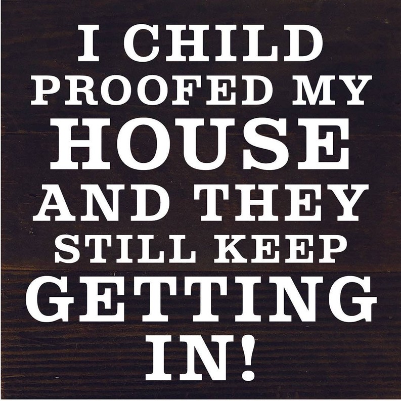I Child Proofed My House And They Still... Wood Sign