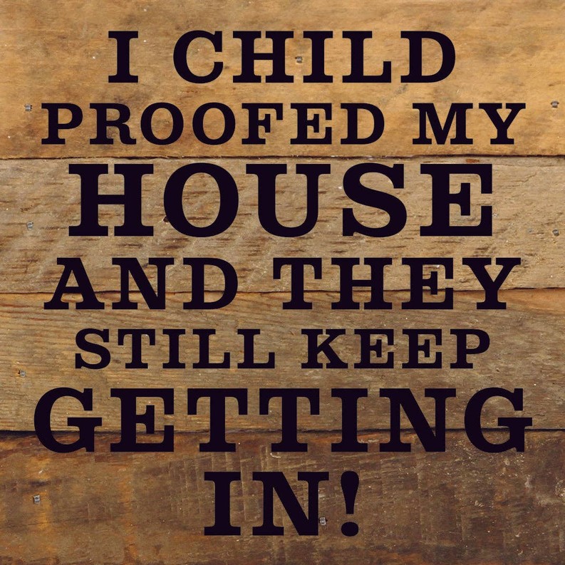 I Child Proofed My House And They Still... Wood Sign