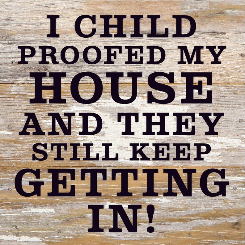I Child Proofed My House And They Still... Wood Sign