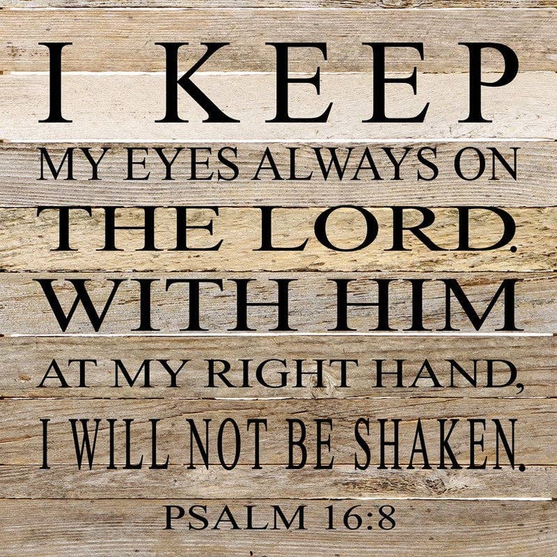 I keep my eyes always on the Lord... Wall Sign