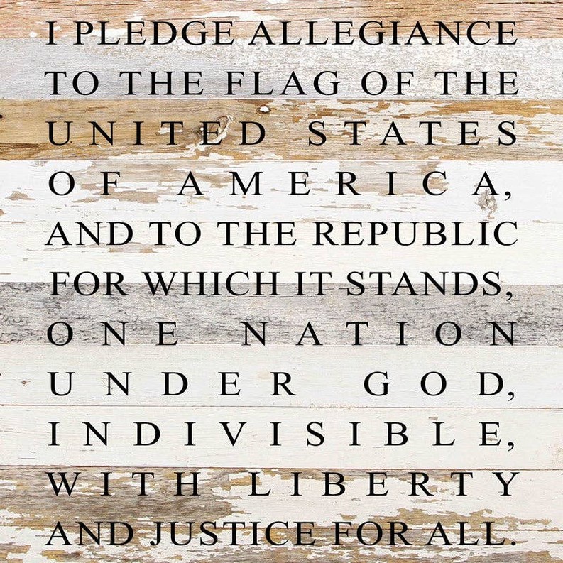 I pledge allegiance to the flag... Wall Sign
