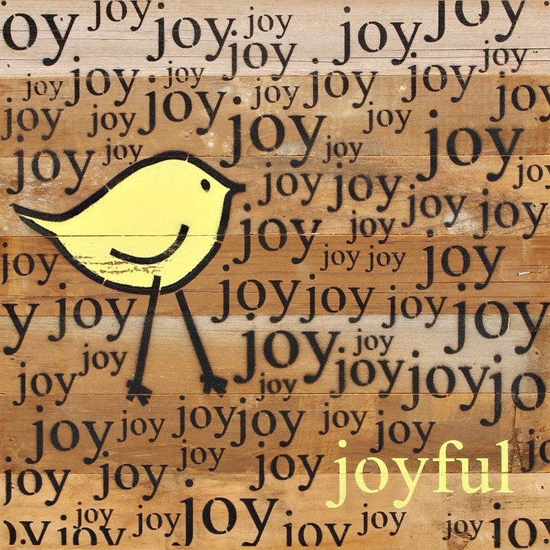 joyful, joy (bird graphic)... Wall Sign