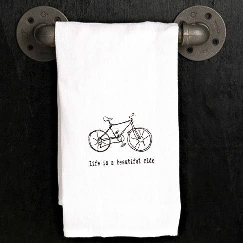 Life is a beautiful ride. (bicycle image) / Kitchen Towel