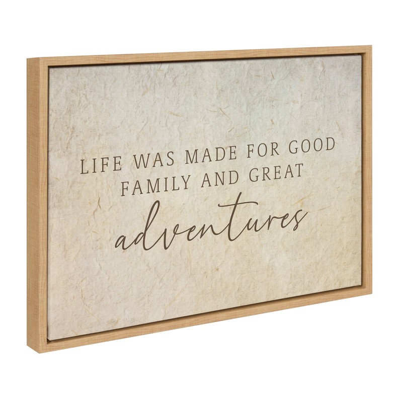 Life was made for good family and g... Framed Canvas