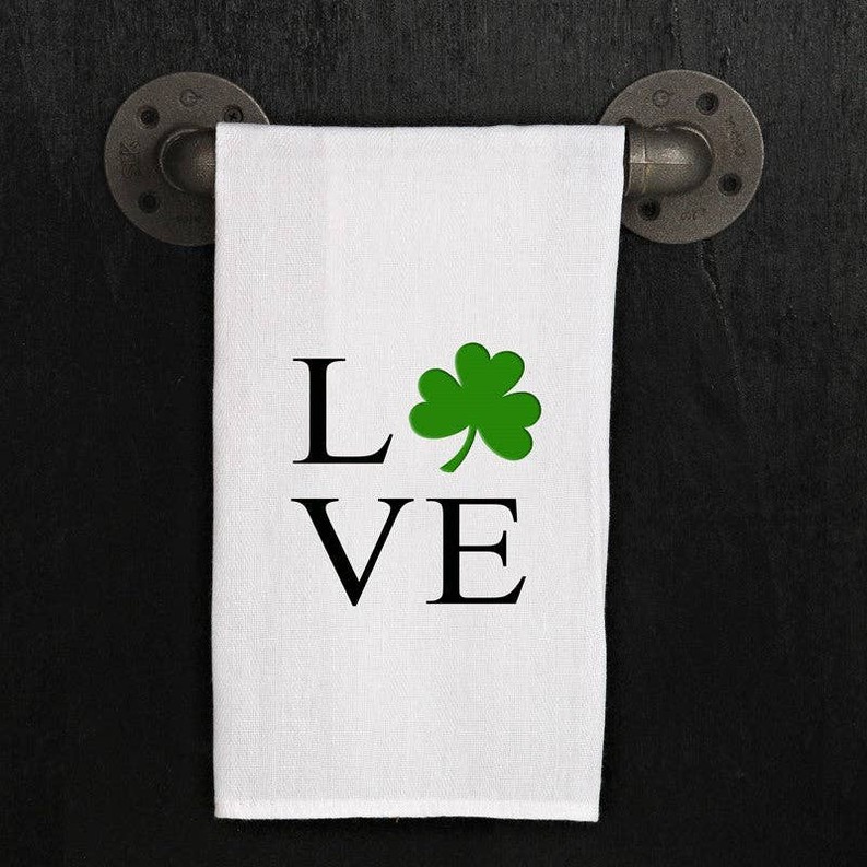 Love (Irish shamrock in place of O)... / Kitchen Towel