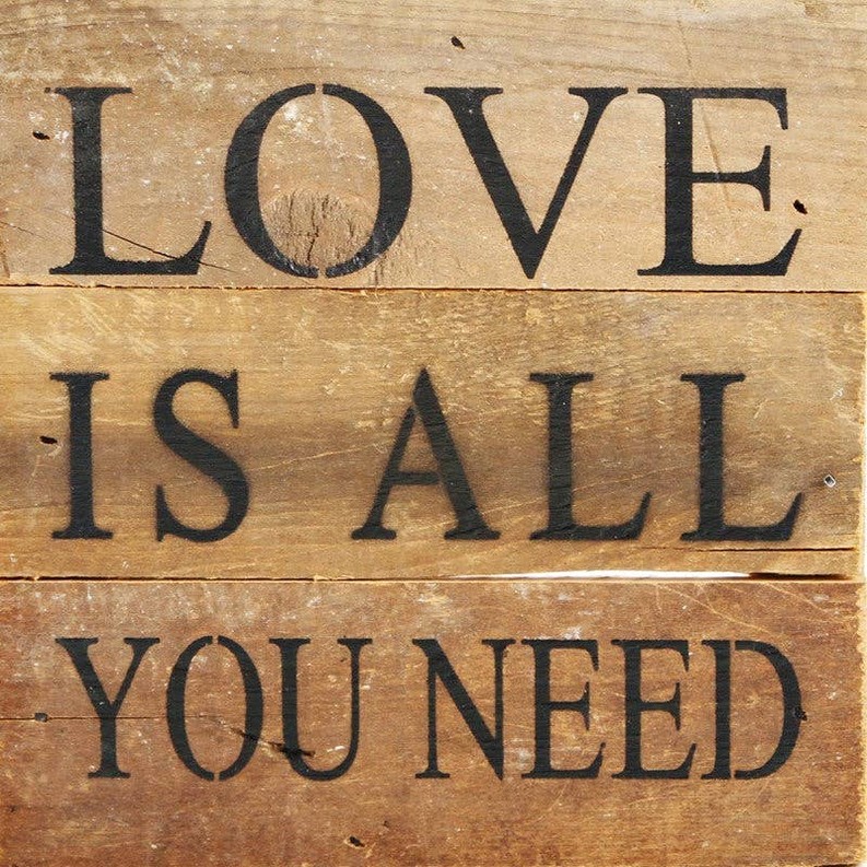 LOVE is all you need... Wall Sign