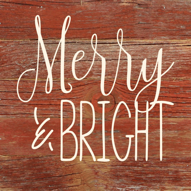 Merry & Bright... Wall Sign