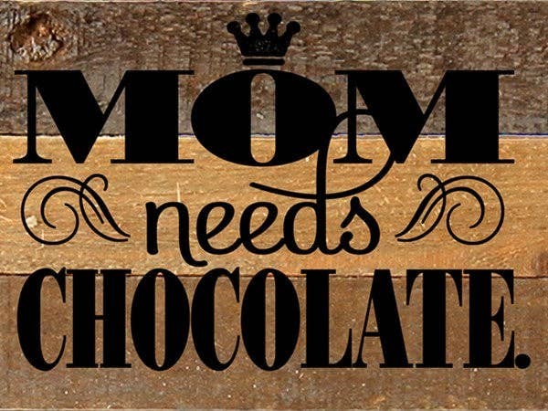 Mom Needs Chocolate... .Wall Sign
