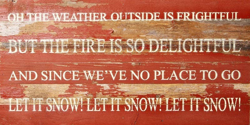 Oh the weather outside is frightful... Wall Sign