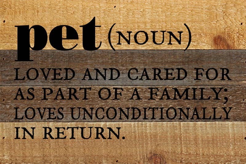 Pet definition... Wall Sign