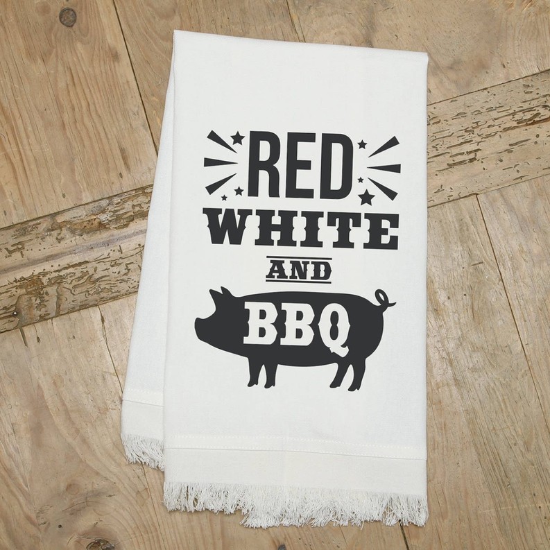 Red white and BBQ / Kitchen Towel