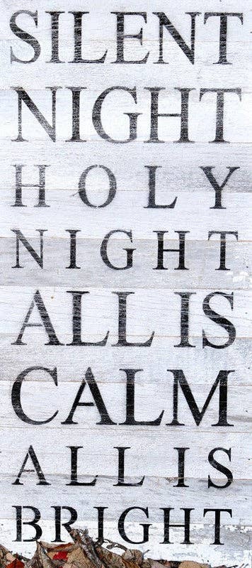 Silent night, holy night all is cal... Wall Sign