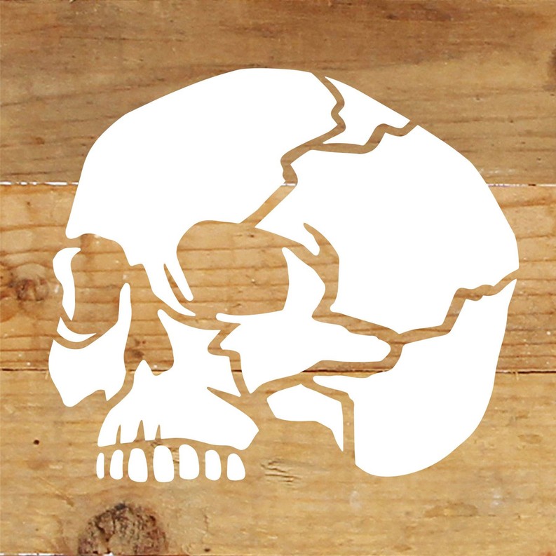 Skull Halloween... Wood Sign