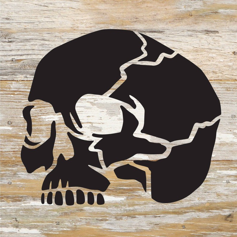 Skull Halloween... Wood Sign