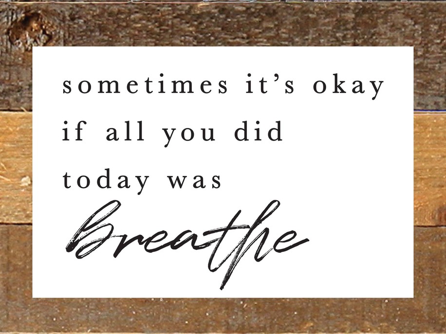 Sometimes it's okay if all you did today... Wall Sign