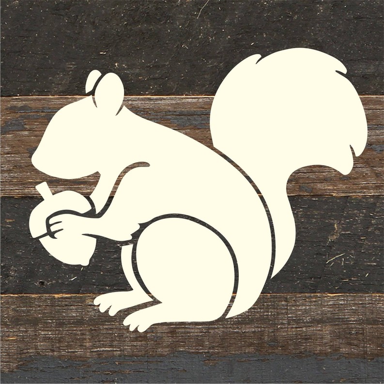 Squirrel Icon... Wood Sign