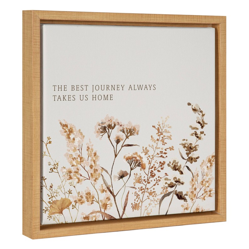 The Best Journey Always Takes Us Ho... Framed Canvas