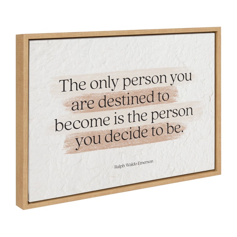 The only person you are destined to... Framed Canvas