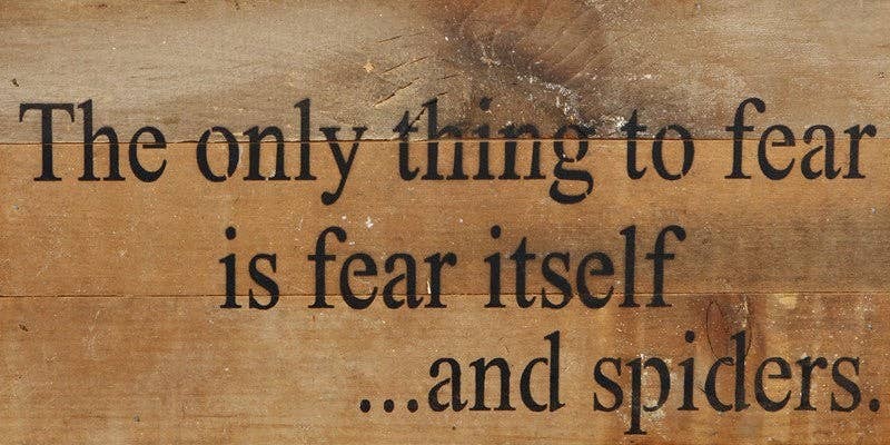The only thing to fear is fear itse... Wall Sign