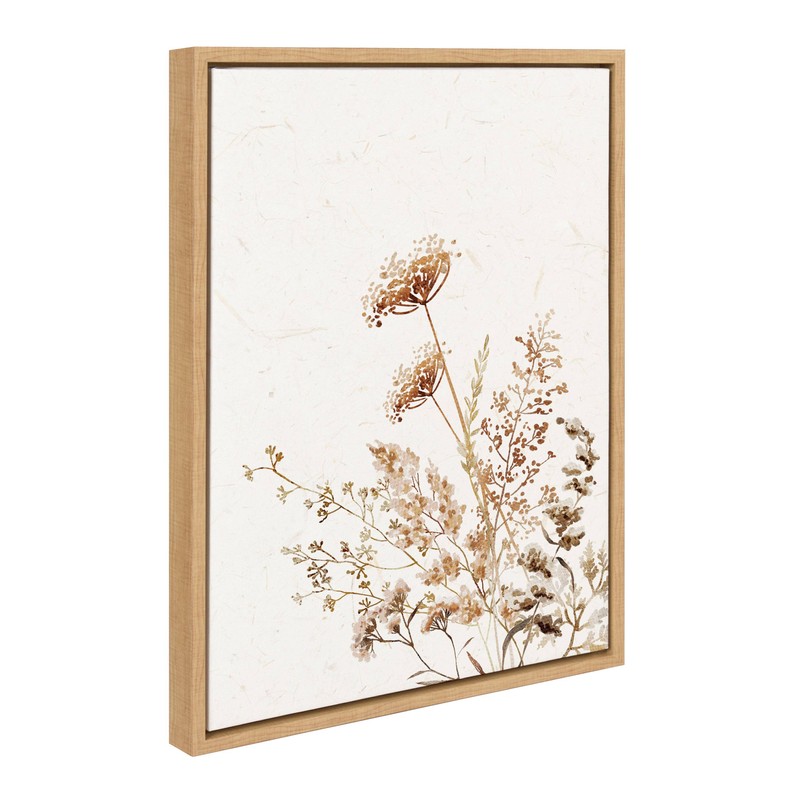 Wildflower art... Framed Canvas