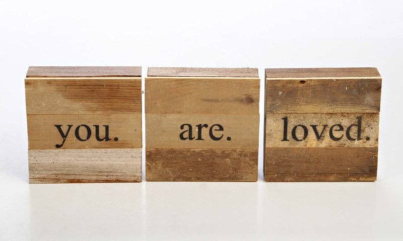You are loved (3 piece)... Wall Sign