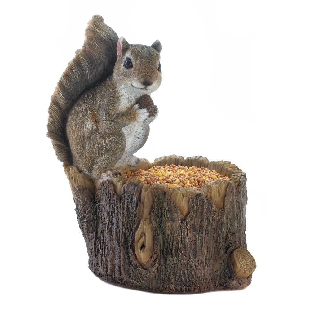 Squirrel Tree Trunk Bird Feeder