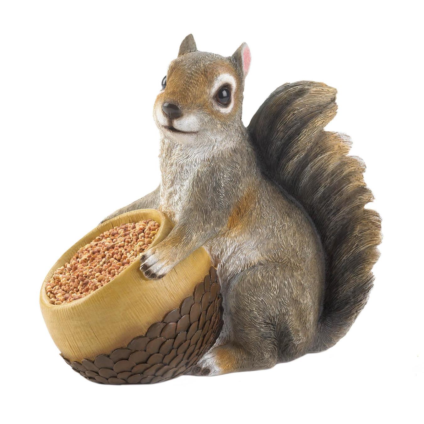 Squirrel & Acorn Bird Feeder