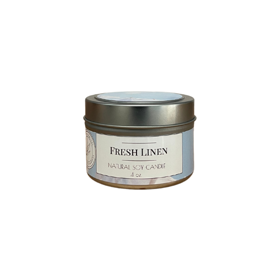 Soy Wax Candle - 4ozFresh Linen