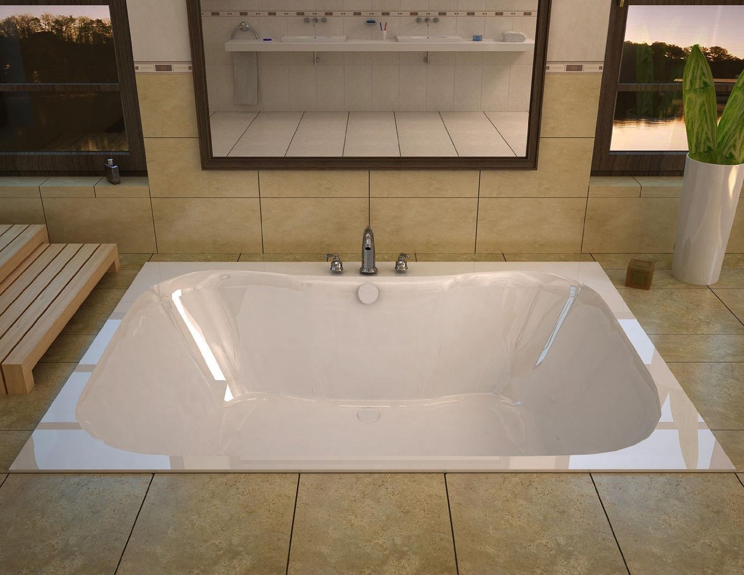 Flora 40 x 60 Rectangular Soaking Bathtub