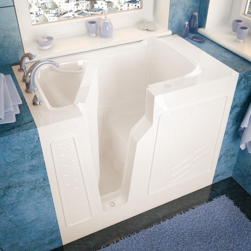 26x46 Left Drain Biscuit Soaking Walk-In Bathtub