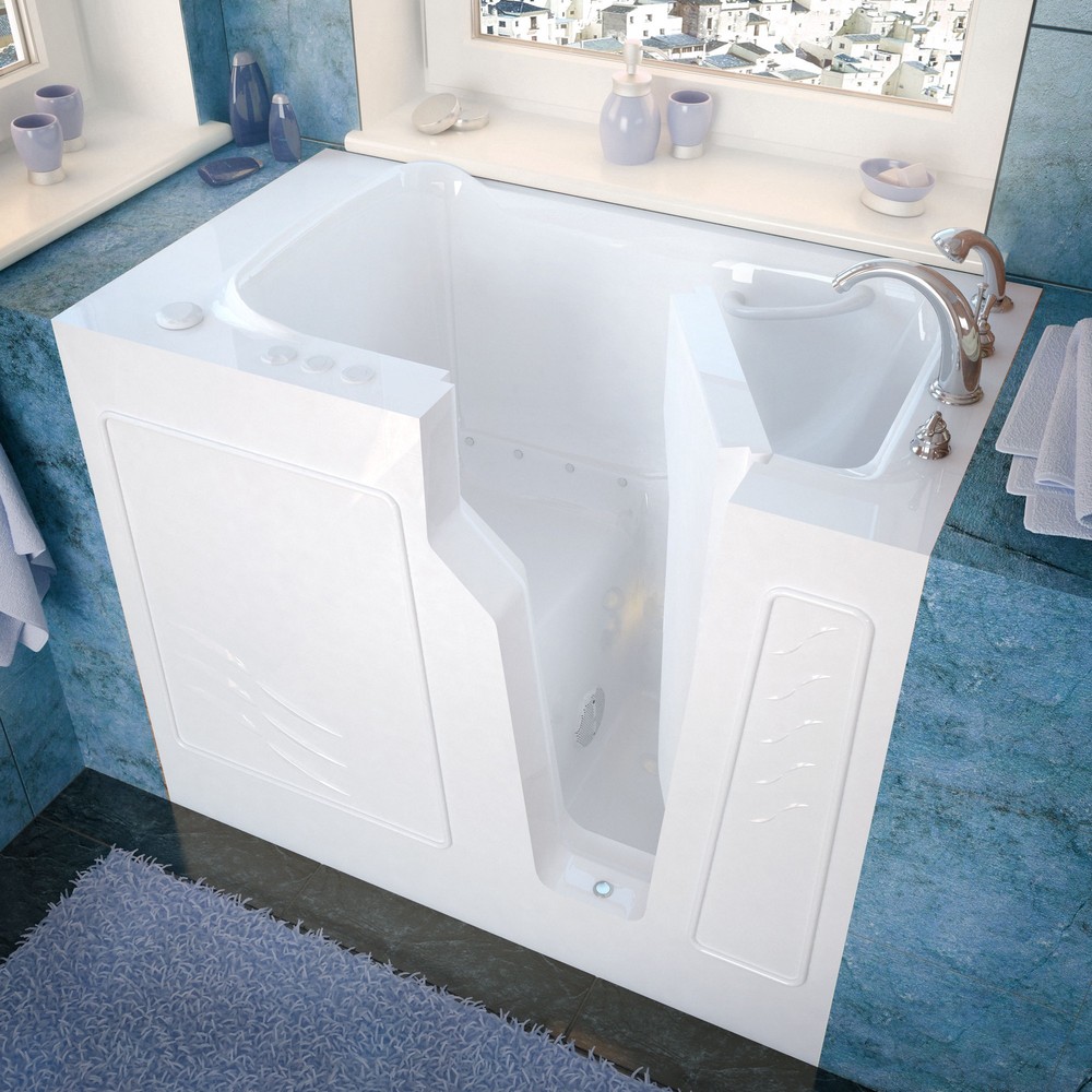 26x46 Right Drain White Air Jetted Walk-In Bathtub