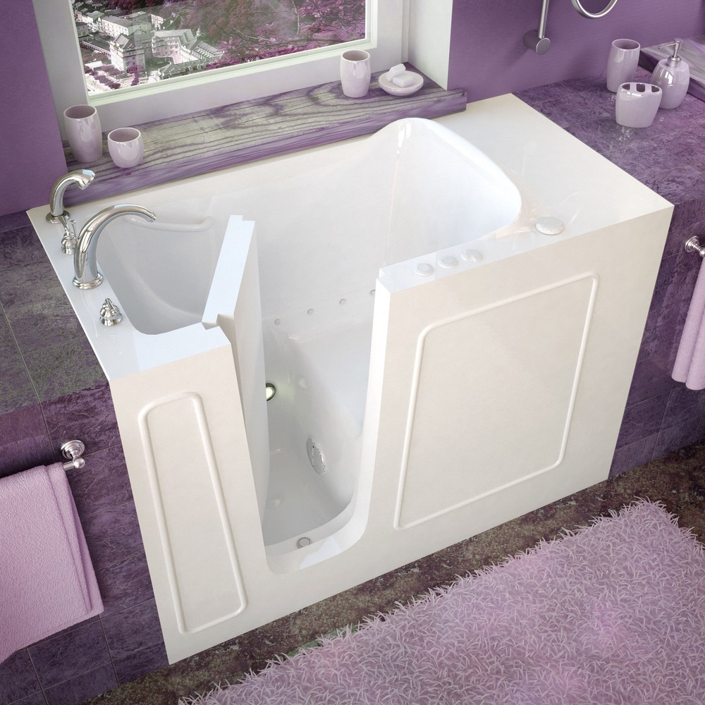 26x53 Left Drain White Air Jetted Walk-In Bathtub