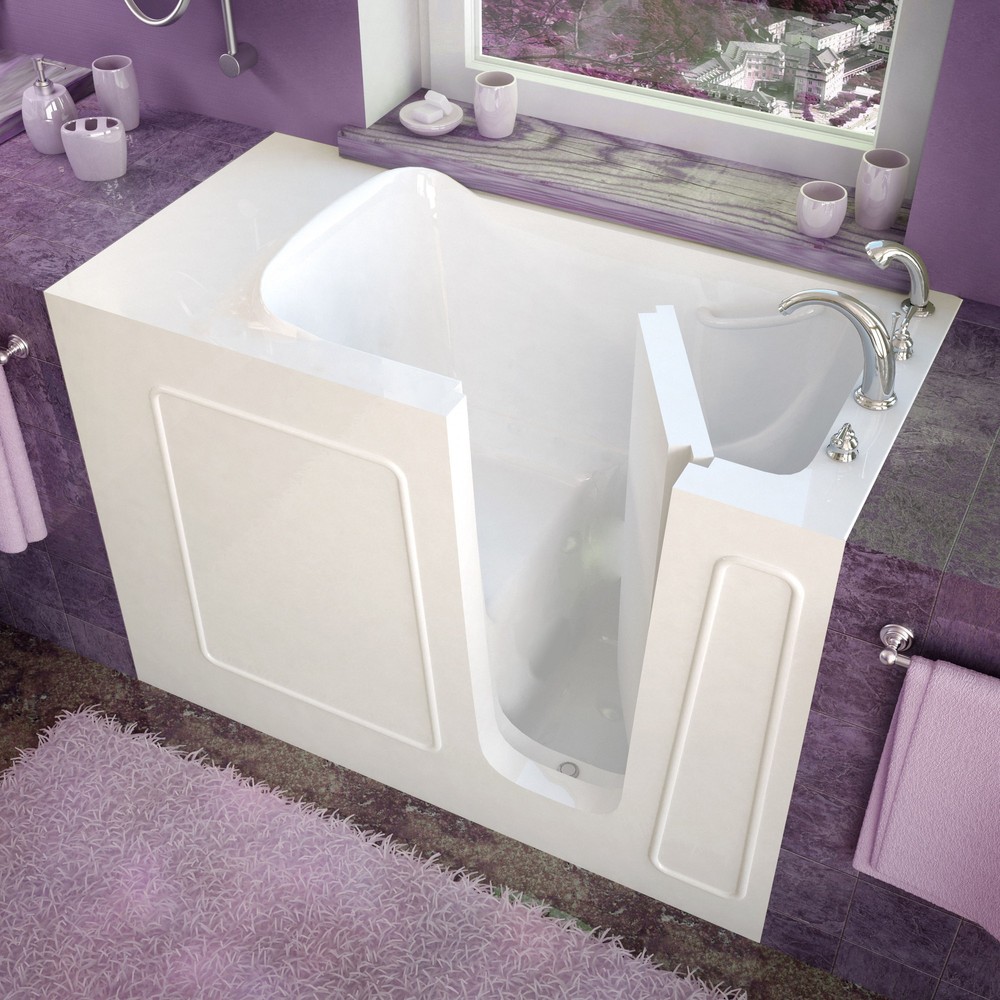 26x53 Right Drain White Soaking Walk-In Bathtub