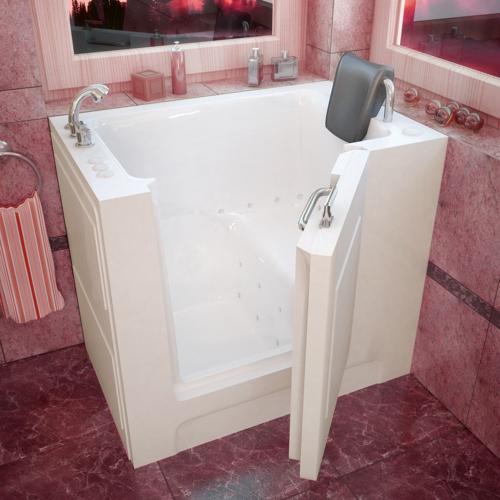 27x39 Left Drain White Air Jetted Walk-In Bathtub