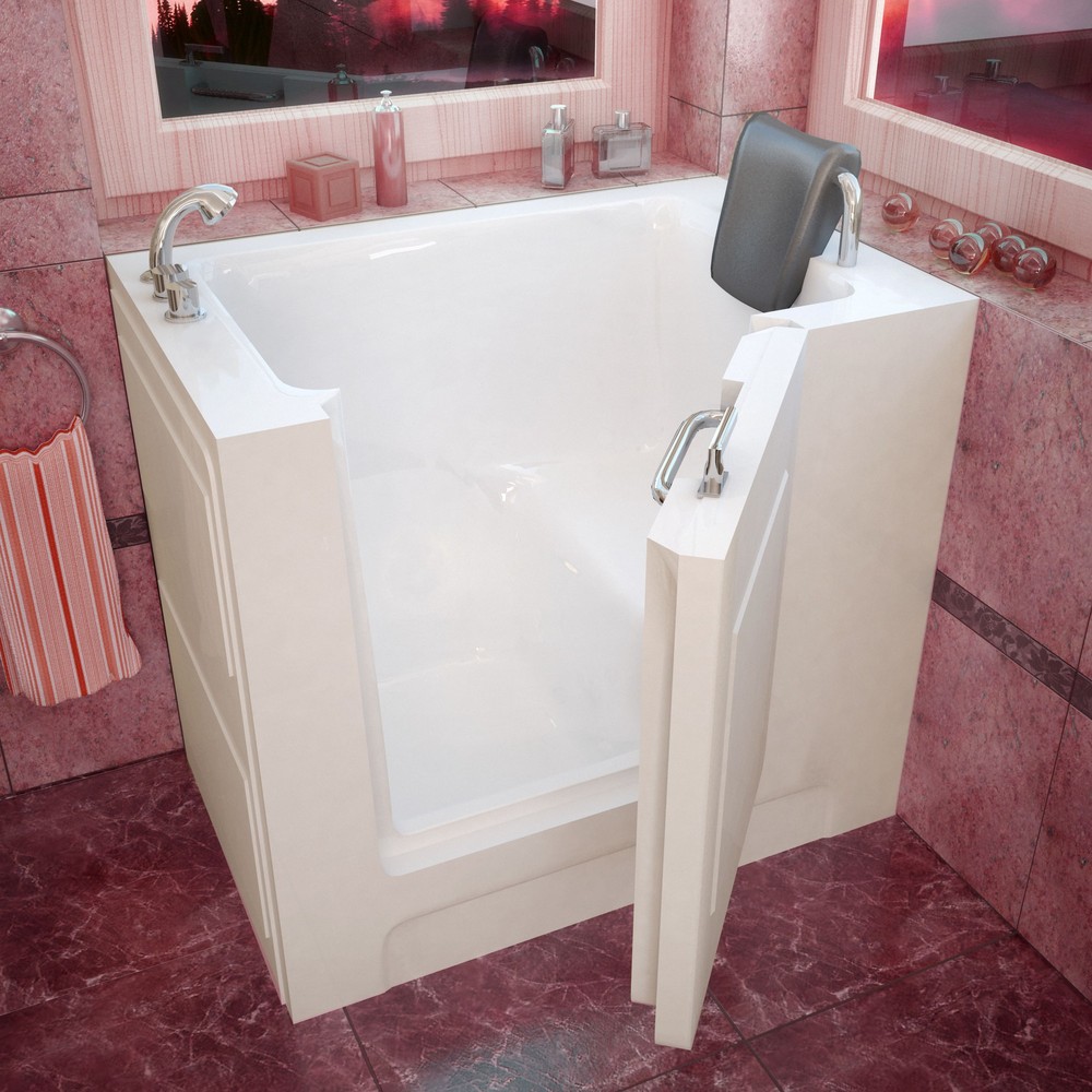 27x39 Left Drain White Soaking Walk-In Bathtub