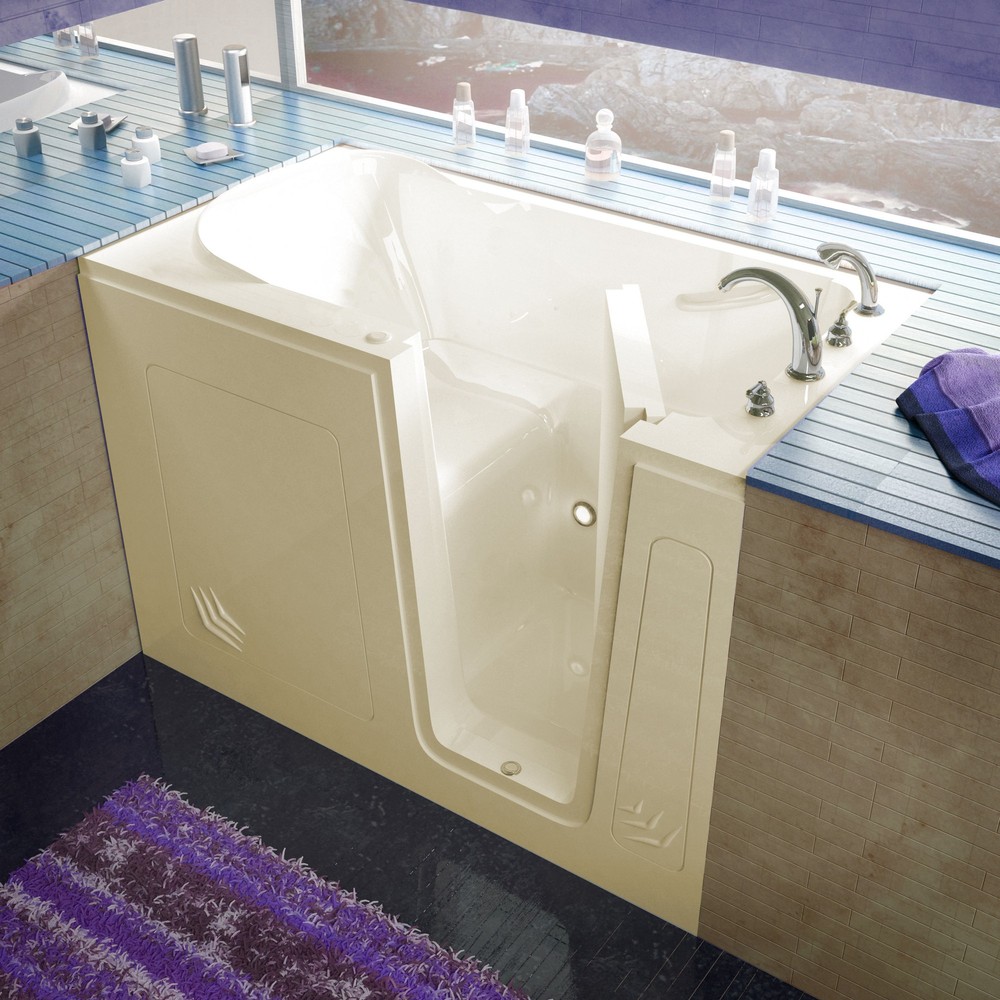 30x54 Right Drain Biscuit Soaking Walk-In Bathtub