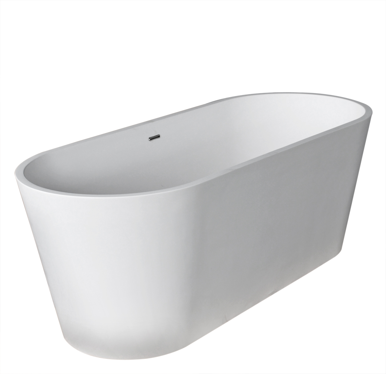 PietraStone 28 in. by 67 in. Artificial Stone Freestanding Bathtub