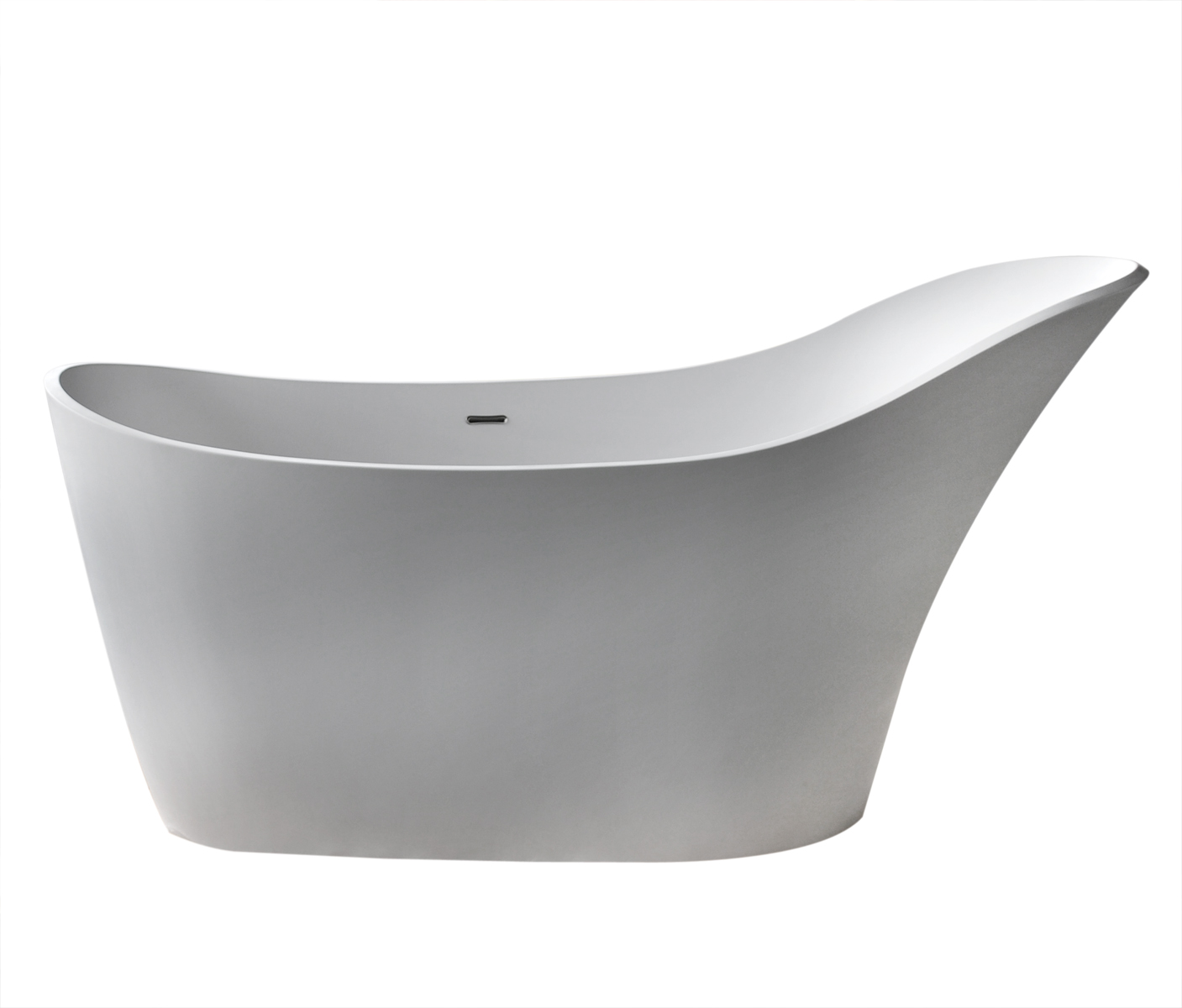 PietraStone 30 in. by 67 in. Artificial Stone Freestanding Bathtub