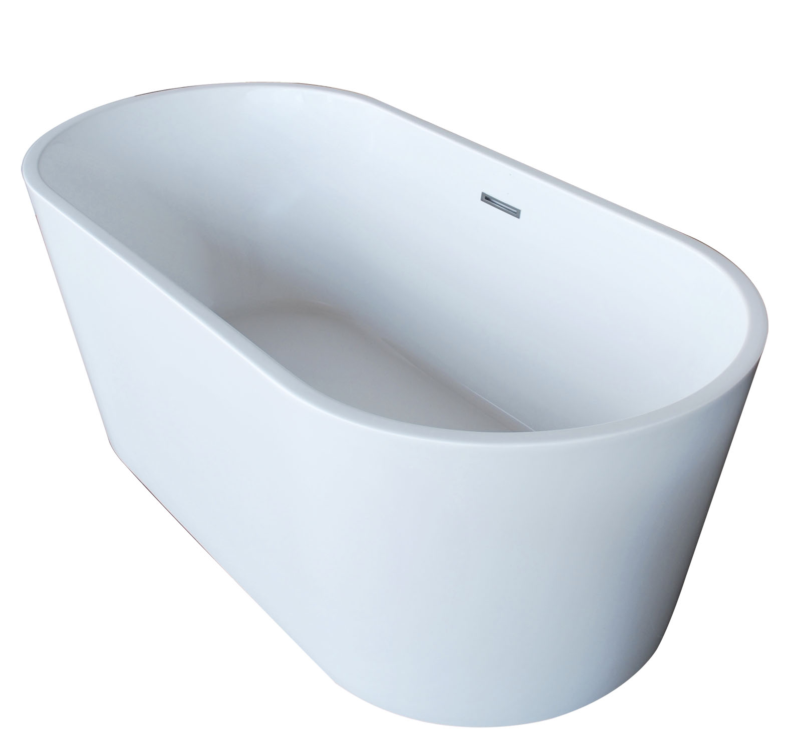 Vida Collection 32 in. by 67 in. Oval Acrylic Freestanding Bathtub