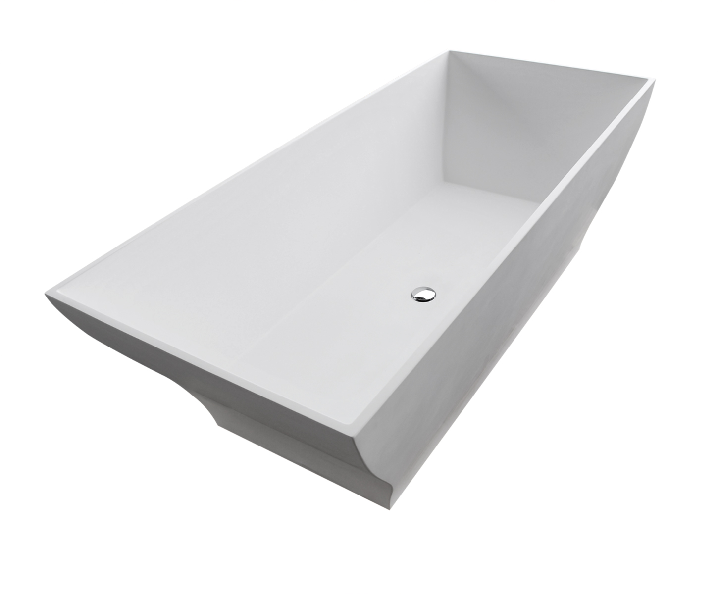 PietraStone 32 in. by 71 in. Artificial Stone Freestanding Bathtub