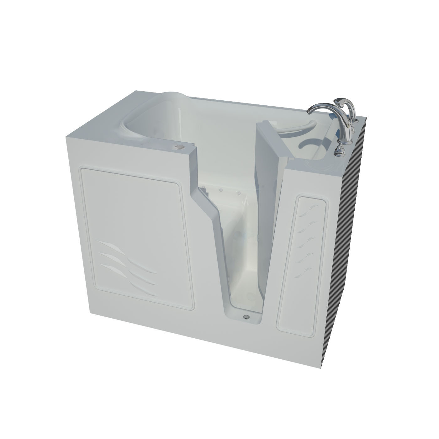 26 x 46 Right Drain Air Jetted Walk-In Bathtub in White